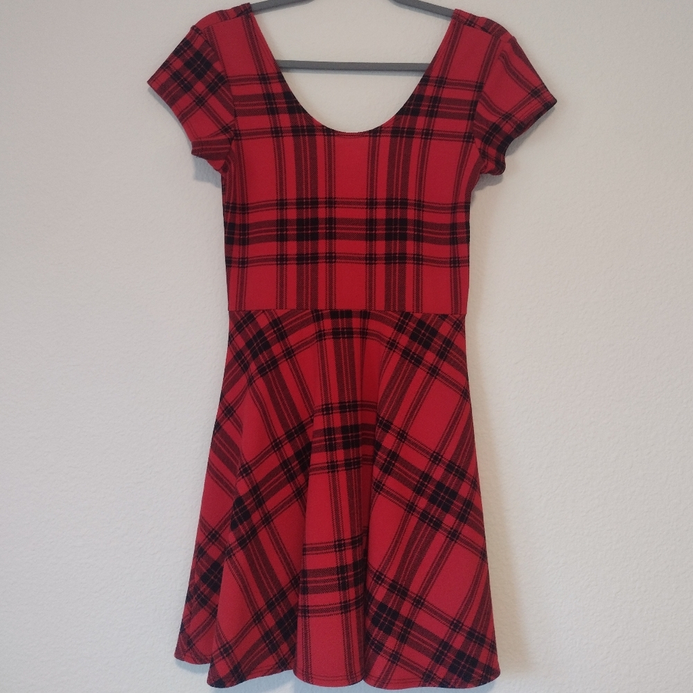Vintage Red Plaid Dress